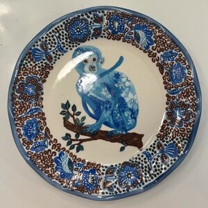 Anthropologie Nathalie Lete Monkey Dinner Plate